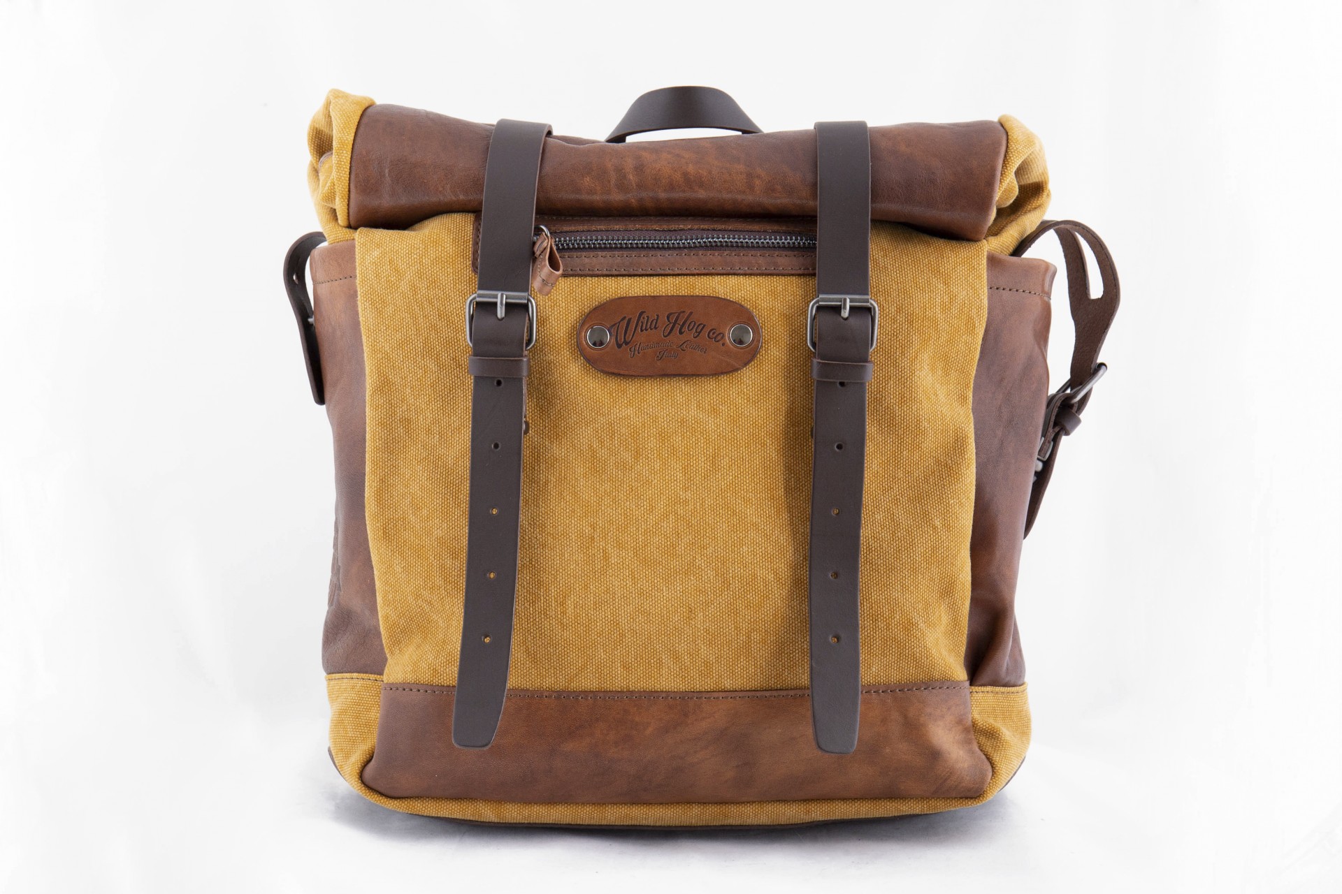 Zaino canvas zafferano e pelle | Wild Hog